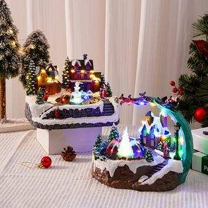 クリスマスオルゴールオーナメント スノーホリデービレッジANIMATED 新しき