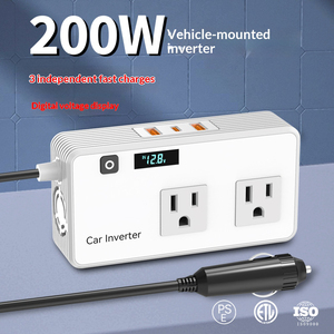 Convertisseur de courant pour voiture 200W DC12V vers AC110V, charge rapide QC+PD, <span class=keywords><strong>prise</strong></span> standard américaine - Product Image 2