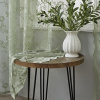 Rideaux Voilages YCSP Vintage à Motifs Floraux en Dentelle, Rideaux Transparents de Haute Qualité Style Traditionnel Romantique pour Chambre et Salon