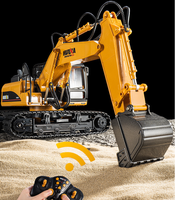 En stock, HUINA 1535, excavatrice RC semi-alliage 15 canaux 1:14, télécommande sans fil 2.4G, camion de chantier