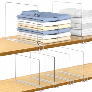 <strong>Custom</strong> Clear Closet <strong>Shelf</strong> <strong>Divider</strong> for Wooden Shelving <strong>Shelf</strong> Organizer for Clothing and Purse Acrylic Closets <strong>Shelf</strong> <strong>Dividers</strong> - Product Image 4