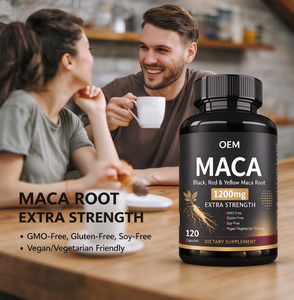 Cápsulas de Maca de Triple Color OEM 1200mg, Maca Negra, Roja y Amarilla con BioPerine para Vitalidad y Resistencia, 120 Cápsulas - Product Image 2