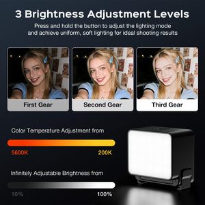 Luz Selfie Profesional Amazear para DJI Osmo Action 6, Luz de Video LED Portátil con Ajuste de Brillo de 10 Niveles - Product Image 4