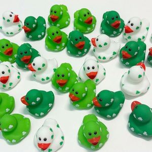 Irish St. Patrick's Day Style Children <b>Bath</b> Toy Rubber Yellow Duck Customize Colour Shape Good Quality Eco Friendly Safe - Product Image 1