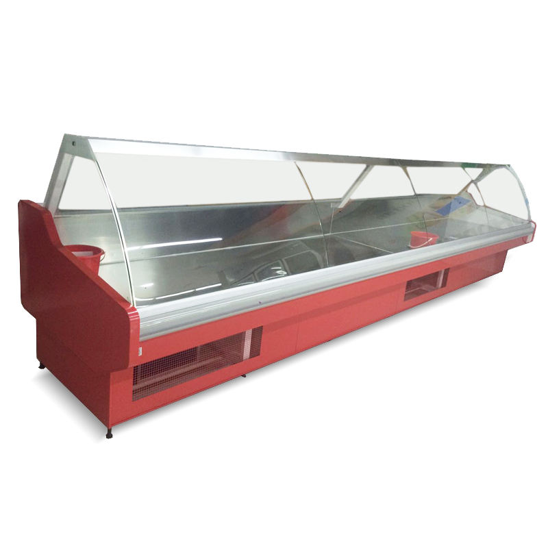 butcher display meat divider red color