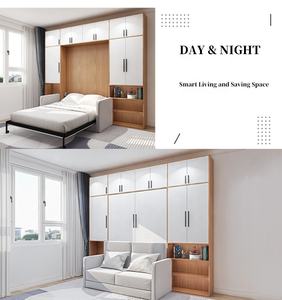 Ahorro de espacio, sofá <span class=keywords><strong>vertical</strong></span> blanco, <span class=keywords><strong>mecanismo</strong></span> de <span class=keywords><strong>cama</strong></span> de pared plegable, <span class=keywords><strong>cama</strong></span> Murphy con sofá <span class=keywords><strong>para</strong></span> dormitorio de hotel en casa - Product Image 4