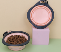 Bol pliable coloré de 350 ml pour chien et chat, en silicone TPE écologique, étanche, style Love, pliable