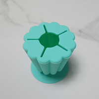 Corbeille de recyclage de papier en silicone en forme de fleur pour bureau, avec ventouse, dispositif de rangement