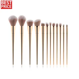 Trending 7Pcs/12Pcs Rose Goud Cosmetische Borstel Foundation Mengen Poeder Gezicht Borstel Cosmetische Schoonheid Maquillaje