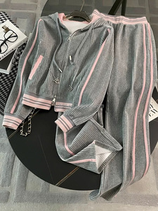 <span class=keywords><strong>Ropa</strong></span> deportiva informal <span class=keywords><strong>de</strong></span> dos piezas con cremallera <span class=keywords><strong>de</strong></span> manga larga para <span class=keywords><strong>mujer</strong></span>, <span class=keywords><strong>ropa</strong></span> deportiva <span class=keywords><strong>de</strong></span> dos piezas con logotipo personalizado para <span class=keywords><strong>mujer</strong></span> - Product Image 4