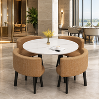 Meubles de restaurant d'hôtel sur mesure, table à manger moderne et ensemble de chaises rembourrées pour projets hôteliers