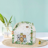Boîtes Cadeaux en Carton Thème Jungle avec Poignée pour Anniversaire Enfant et Baby Shower – Idéales pour Bonbons et Snacks – Fournitures de Fête