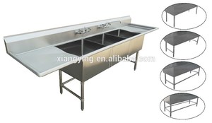 NSF <span class=keywords><strong>cucina</strong></span> commerciale rettangolare in acciaio inox 4 vasche <span class=keywords><strong>lavello</strong></span> fatto a mano 4 scomparti <span class=keywords><strong>lavello</strong></span> produttore personalizzato - Product Image 3