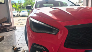 Conduit d'aération de suppression de phare avant en Fiber de carbone sèche pré-imprégné pour INFINITI Q50 2014-2017 - Product Image 3