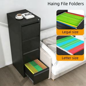 Moderner Büro-Stahlaktenschrank mit 2/3/4 Schubladen für A4-Papier, Vertikaler Metallordner, Umweltfreundlich für Werkstatt und Supermarkt - Product Image 2