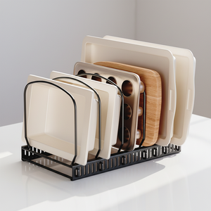 Organizzatore per Utensili da Forno in Lega di Alluminio Regolabile a Cinque Livelli Non Pieghevole per Armadietti da <span class=keywords><strong>Cucina</strong></span> e Uso Domestico - Product Image 1