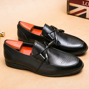 Zapatos de Vestir de Cuero Genuino Transpirables de Alta Calidad para Hombre, Estilo Retro con Malla, Zapatos Formales de Negocios que Aumentan la Altura - Product Image 2