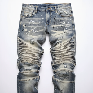 Jeans de motard de moto de vêtements de sport de haute qualité | Armure de protection renforcée pour pantalons d'équitation pour hommes | Denim respirant à séchage rapide - Product Image 1