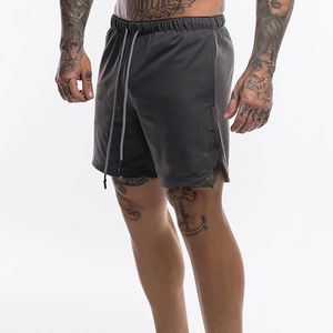 Pantalones cortos de gimnasio para hombre, pantalones cortos deportivos en blanco para correr, pantalones cortos de malla de verano para hombre - Product Image 6