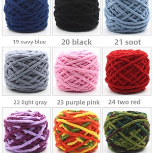 Hilo de Chenilla de Terciopelo para Tejer <span class=keywords><strong>a</strong></span> Mano, Hilo de Poliéster y Nylon Teñido con Patrones, para Tejer y Hacer Manualidades - Product Image 4