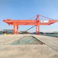Grue portique de conteneurs de 40 pieds, type RMG RTG, avec écarteur télescopique, grue de superposition de conteneurs pour port et espace de stockage