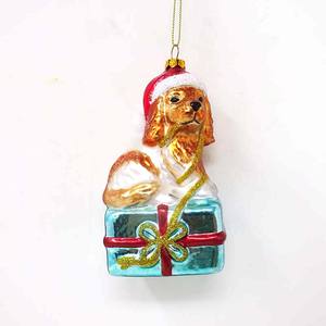 Ornements en verre soufflé en gros pendentif chat blanc de Noël assis sur le <span class=keywords><strong>poisson</strong></span> - Product Image 4