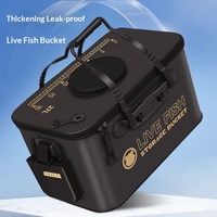 Nouveau seau à poisson pliable en EVA épaissi Dilei-color multifonctionnel pour la pêche à la ligne, le stockage de poissons vivants, 12L-34L, pour la pêche en rivière et en plein air