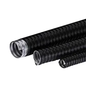 Waterproof Pvc Jacketed Metallic Grey Metal Flexible Conduit Flexible Corrugated Electrical Conduit Pipes