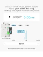 Disjoncteur intelligent TONGOU API TUYA 1P 63A sur rail DIN, commande à distance sans fil Zigbee pour maison intelligente