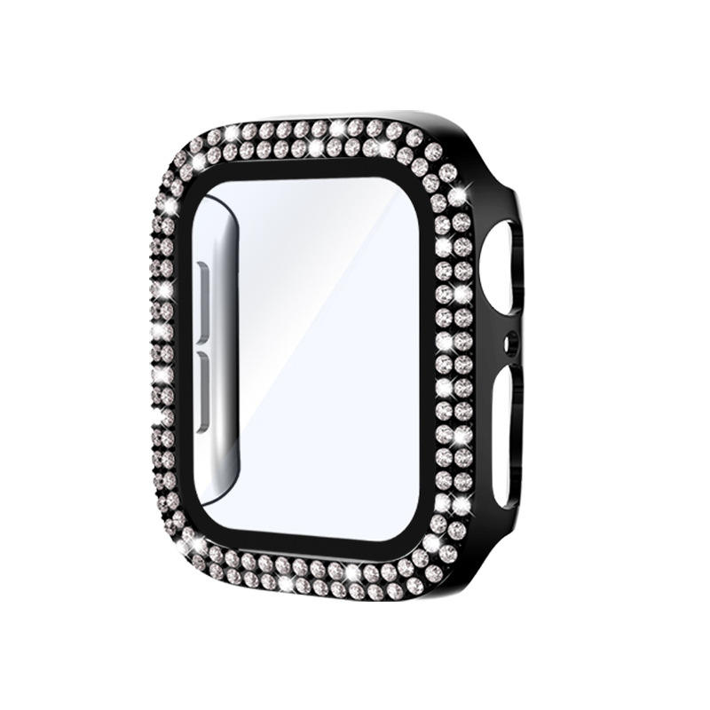 Black double-row diamond integrated case