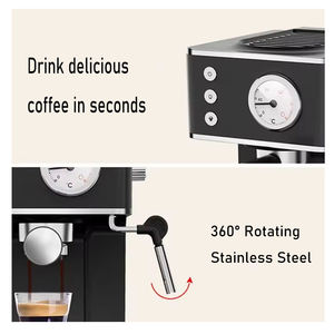 Máquina de café a presión semiautomática italiana, máquina de café expreso pequeña para el hogar, máquina de espuma de leche a vapor, <span class=keywords><strong>Cafetera</strong></span> portátil - Product Image 2