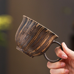 Taza de Café de Cerámica Estilo Retro con Esmalte Reactivo para Latte Art, Ideal para Té de la Tarde, Hogar, Oficina y Uso Diario - Product Image 2