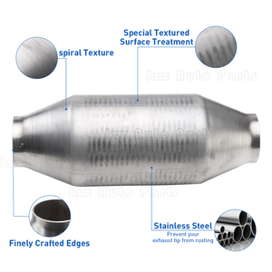 Tubo de escape modificado para coche, salida de entrada de 63mm, convertidor catalítico frontal de tres vías, catalizador de cerámica Universal de alto flujo TWC