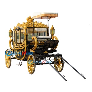 Zhenda Special Transportation Luxury Golden Electric Sculpture Carriage for Royal Wedding Tourist Sightseeing Other Events - Product Image 6