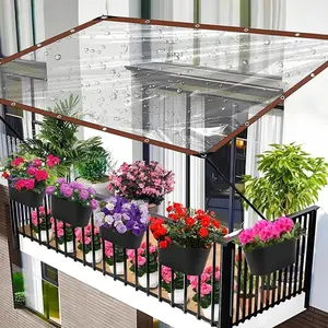 <span class=keywords><strong>Bâche</strong></span> en PVC transparente pour <span class=keywords><strong>extérieur</strong></span>, imperméable, anti-traction, durable, coupe-vent, rideaux de cour et de <span class=keywords><strong>terrasse</strong></span> en PVC - Product Image 2