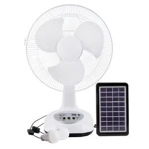 High Quality Wholesale Custom Cheap Standing Table Fan USB 12 Inch AC/DC Rechargeable Table Fan with Led Light for Home