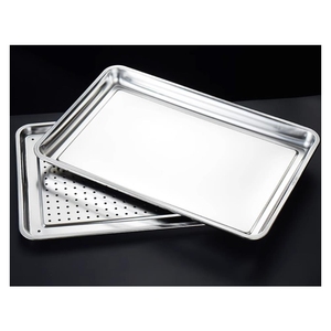 Plats de cuisson et plateaux de service écologiques en acier inoxydable pour biscuits, gâteaux, pizzas, usage domestique, emballés en boîte - Product Image 2