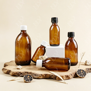 Bouteille en verre ambré de 30-500 ml pour liquides oraux avec bouchon à vis, idéale pour sirops, teintures végétales, médicaments liquides et produits de santé – Emballage vide en gros - Product Image 3