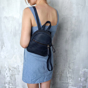 Factory Price Genuine Leather Mini <b>Backpack</b> <b>Women</b> Custom Small Cowhide Other <b>Backpacks</b> Lady <b>Travel</b> Bag OEM LSBP-0059 - Product Image 1