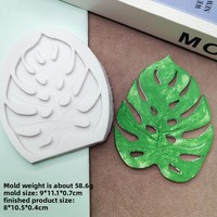 Moule en silicone 3D motif feuille de tortue et feuille de bambou, pour décoration de gâteaux et bonbons, résistant aux hautes températures