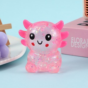 Jouet Squishy Axolotl Pailleté à Remontée Lente en TPR, Anti-Stress et Fidget pour Enfants et Adultes, en Caoutchouc, 5 à 7 Ans - Product Image 2