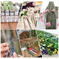 En gros Plastique-enduit Floral Fil Fondant Gâteau De Fleur Plug-in Mariage Papier Fleur Grillage Fleur Feuille Veine Fil Pôle