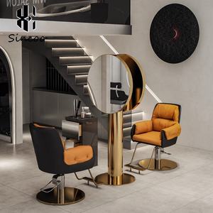 Modern Commercial Salon <b>Mirror</b> Station with Single/<b>Double</b>-<b>Sided</b> Glass <b>Mirror</b> for Hair Cutting and Dyeing Customized Color - Product Image 4