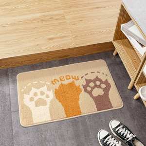 מותאם אישית חתול חתול חמוד מותאם אישית <span class=keywords><strong>paw</strong></span> microfiber מים כביסה סופג אמבט מחצלת לחדר מקלחת - Product Image 1