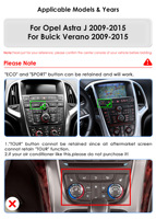 Autoradio Android CARUPEZ 9,7 pouces pour Opel Astra J/Buick Verano 09-15, 8 cœurs, 7862S, style Tesla vertical, GPS intégré