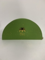 Boîte de dattes en chocolat en forme de demi-lune, vente en gros d'usine, boîtes à fruits secs, emballage cadeau vert personnalisé pour snacks, avec tiroir