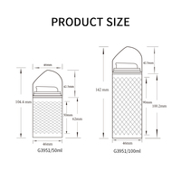 Bouteilles de soin de la peau uniques personnalisées de luxe 50ml 100ml bouteille à pompe à vide sans air bouteille d'emballage de lotion cosmétique en plastique