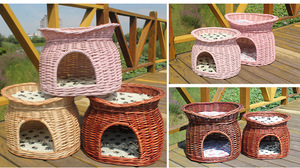 <span class=keywords><strong>Lit</strong></span> d'été en <span class=keywords><strong>rotin</strong></span> durable pour <span class=keywords><strong>chien</strong></span> Cool Pet Cat Bed avec matériau écologique - Product Image 3