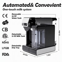 Machine à expresso multifonction avec mousseur à lait automatique, cafetière à latte et cappuccino à une touche