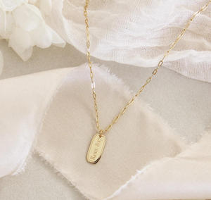 สร้อยคอสแตนเลสสตีลชุบทอง PVD สลักข้อพระคัมภีร์คริสเตียน ของขวัญสำหรับลูกสาวที่รัก สร้อยคอ "ทายาทของพระเจ้า" - Product Image 6